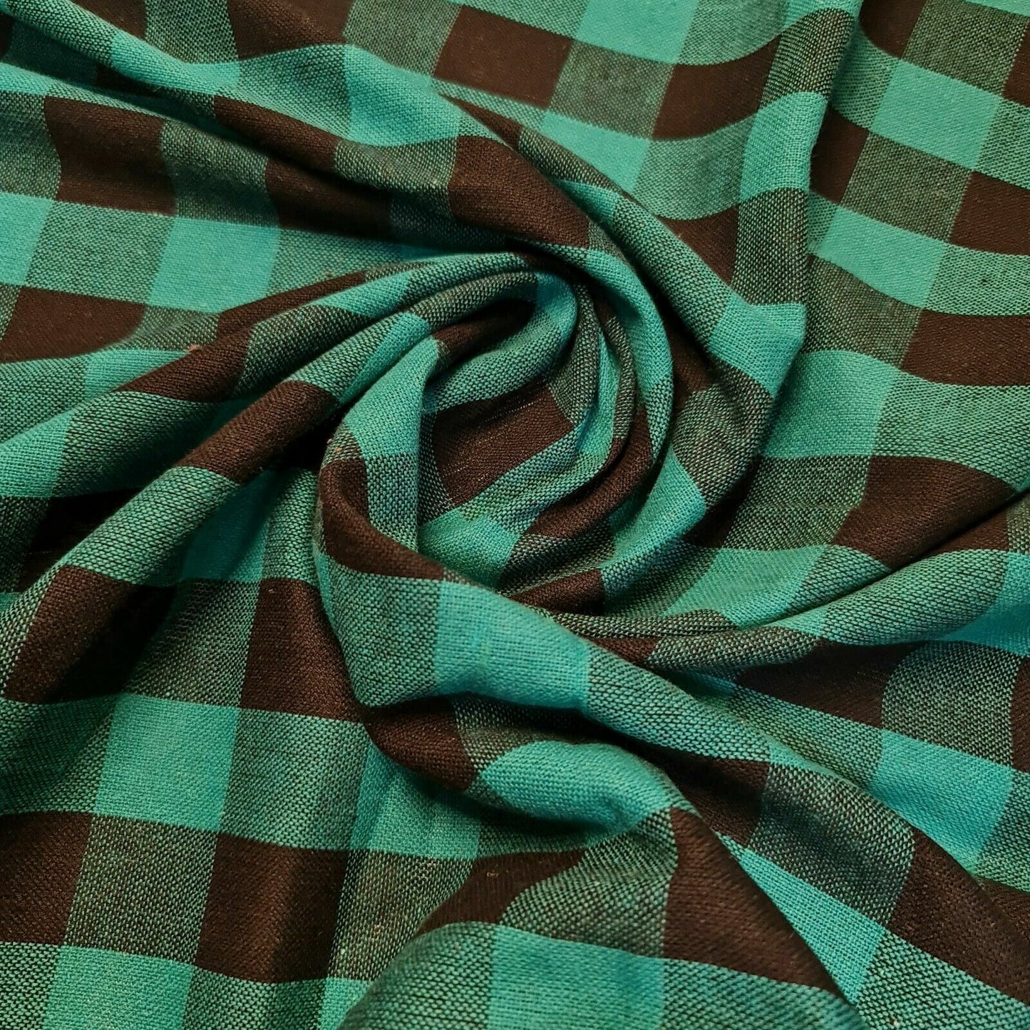 Premium 100 % Baumwolle Gingham 2" Khadi weicher Leinen Handwebstoff 42" Meterware