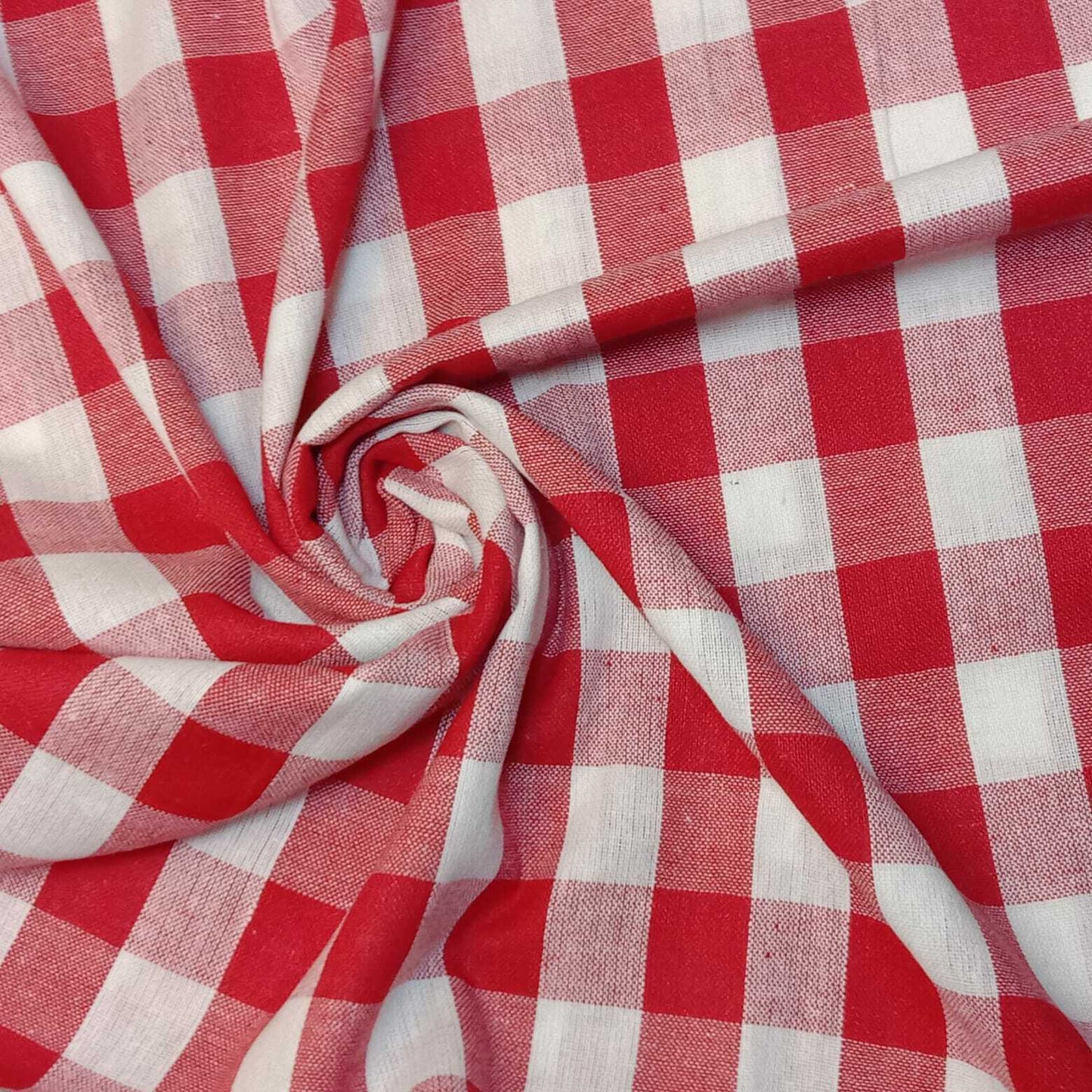 Premium 100 % Baumwolle Gingham 2" Khadi weicher Leinen Handwebstoff 42" Meterware