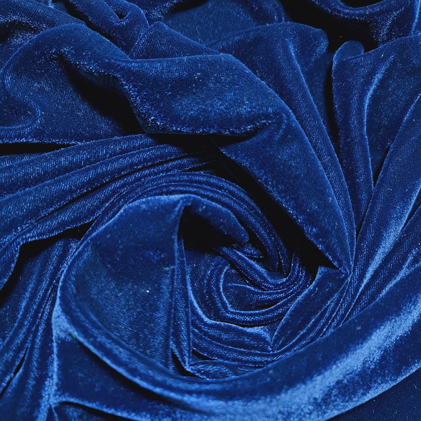 Navy Blue Luxury Micro 9000 Three Crown Triple Velvet Material Dress Craft 44” Fabric By The Meter