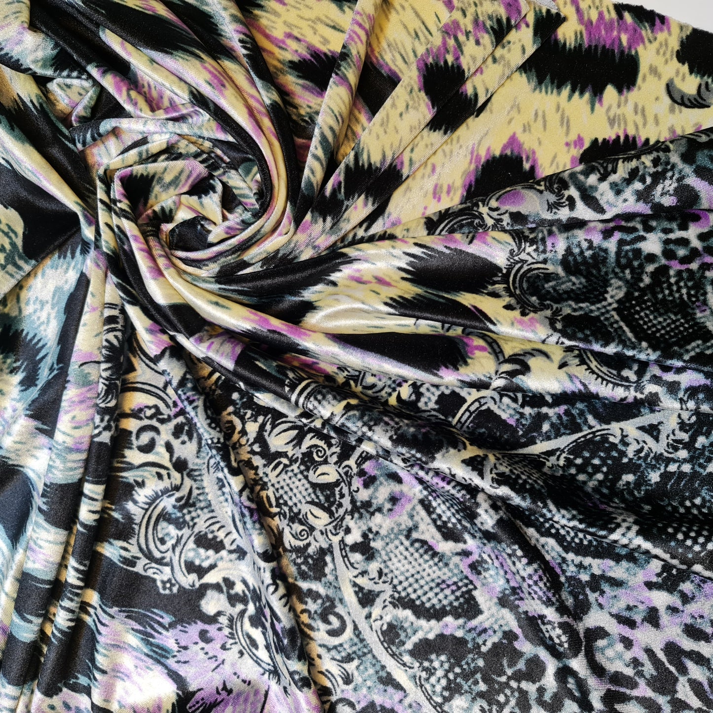 Leopard Animal Print Velour Velvet Fabric 58" Wide – By the Meter, Dress, Upholstery & Craft Material