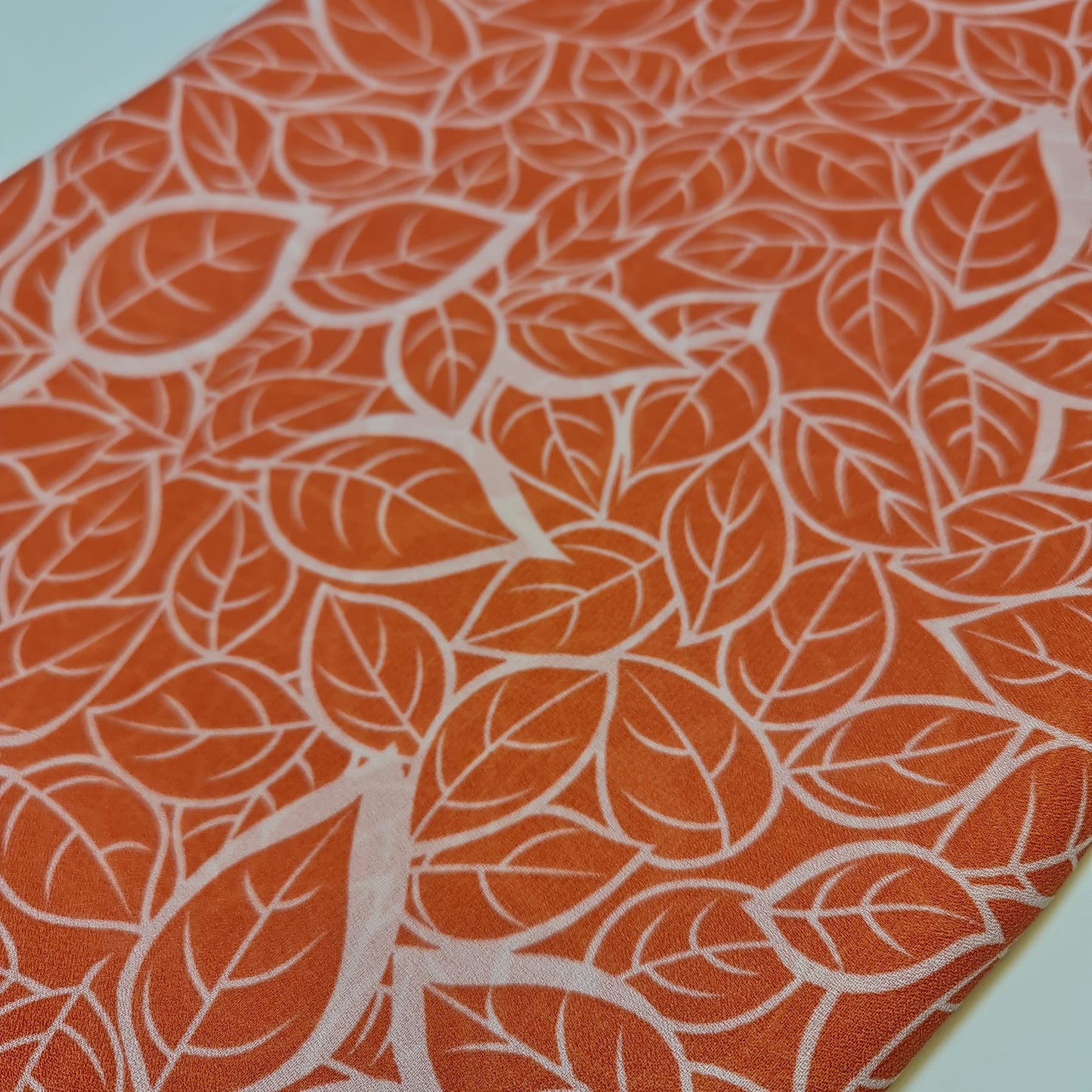 Peach Leaf Crepe Chiffon Floral Sheer Autumn Dress Drape Craft Fabric 58" By the Meter