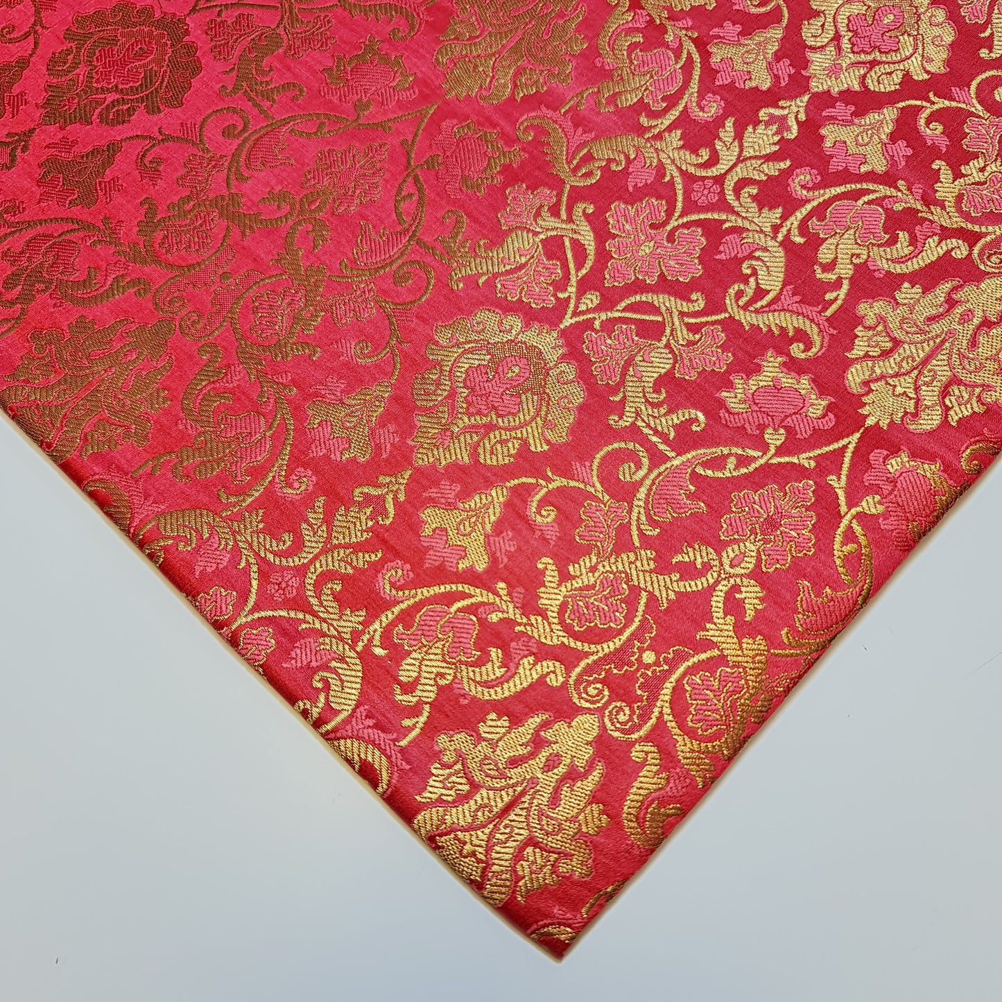Ornamentaler Paisley Gold Metallic Druck Indischer Banarasi Brokat Stoff Meterware