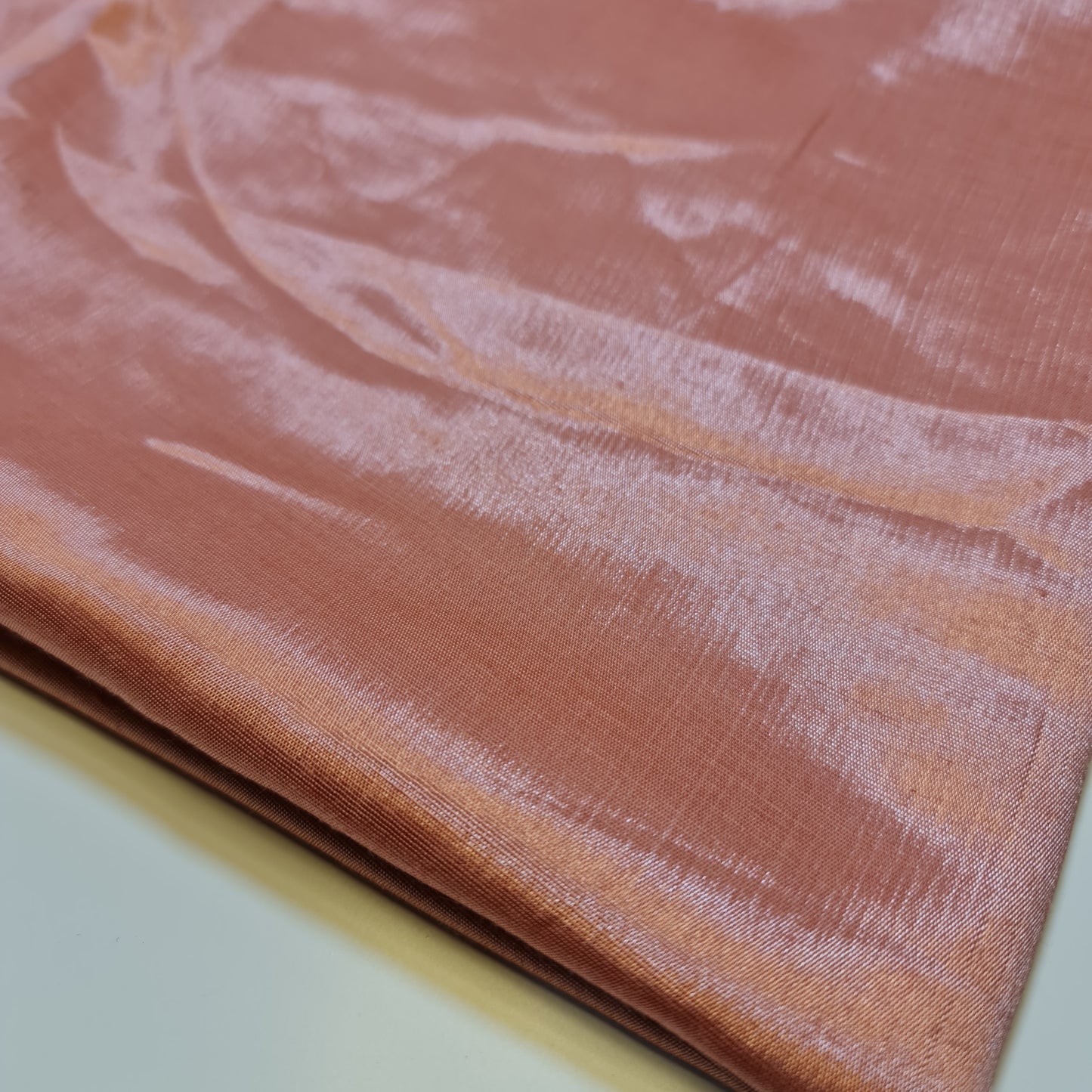Dark Peach Plain Shantung Shantoon Lining Fabric Dress Craft Costume Material 44" By The Meter