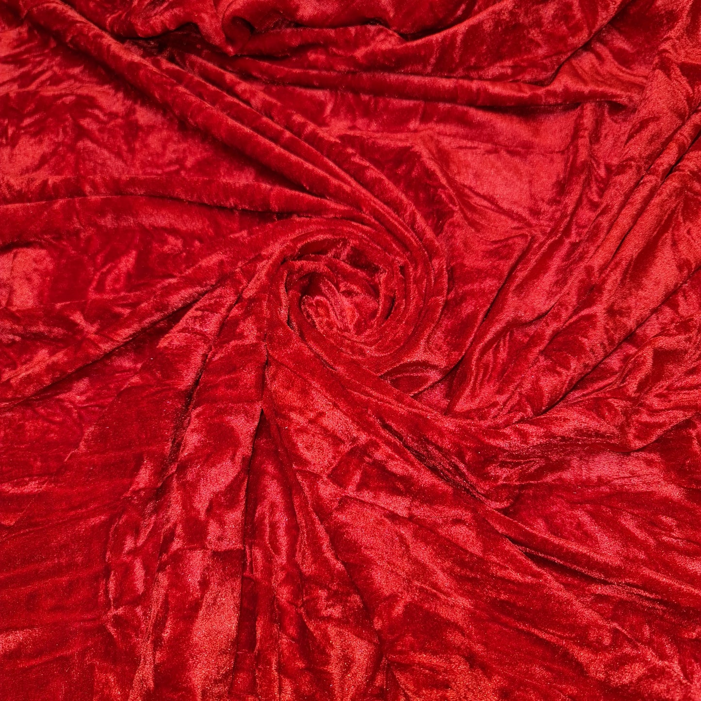 Roter Premium Pannesamt Stoff Stretch Velours 58" / 150cm breit pro Meter