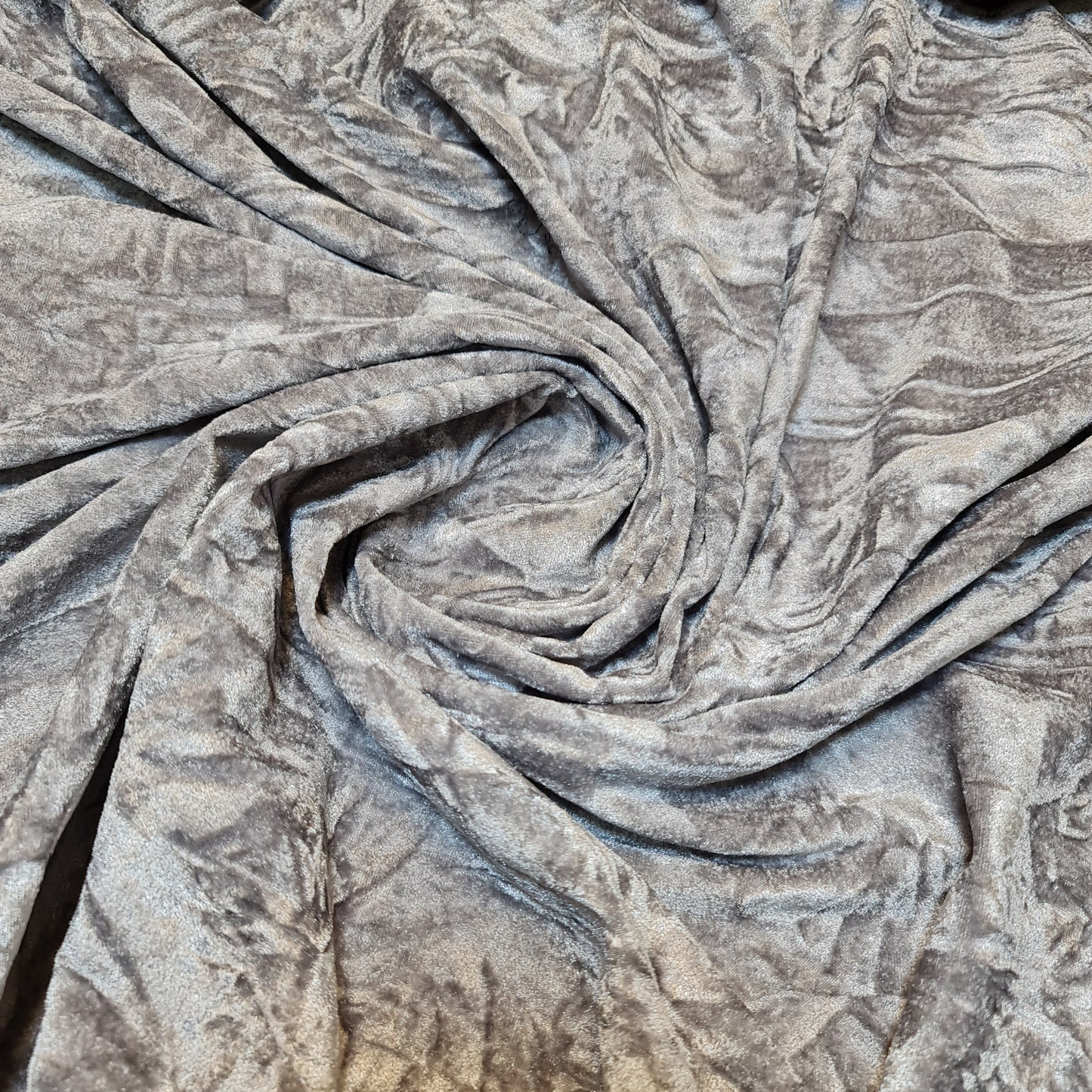 Silber Premium Pannesamt Stoff Material Stretch Velours 58" / 150cm breit pro Meter