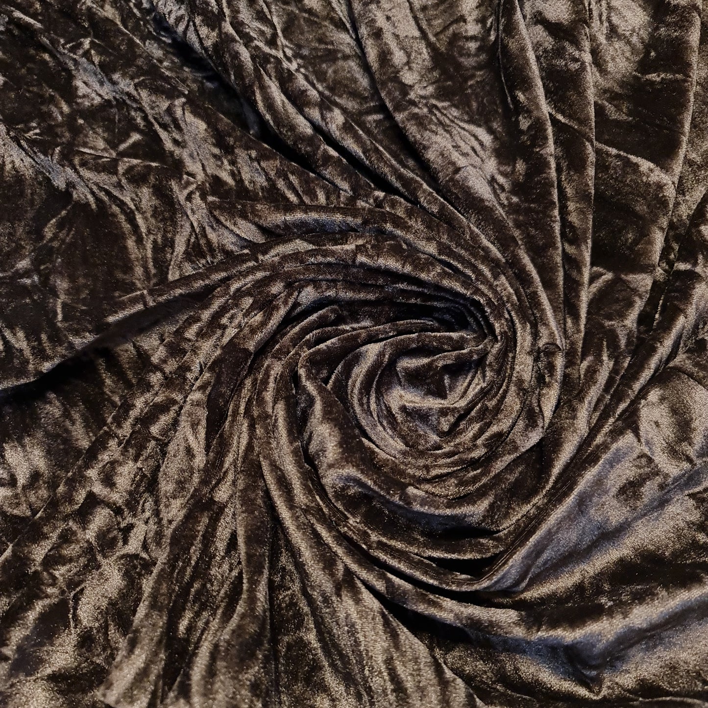 Brauner Premium Pannesamt Stoff Stretch Velours 58" / 150cm breit pro Meter