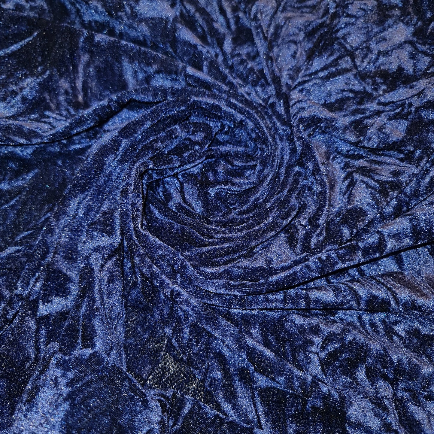 Marineblauer Premium-Pannesamtstoff, Stretch-Velours, 150 cm breit, Meterware