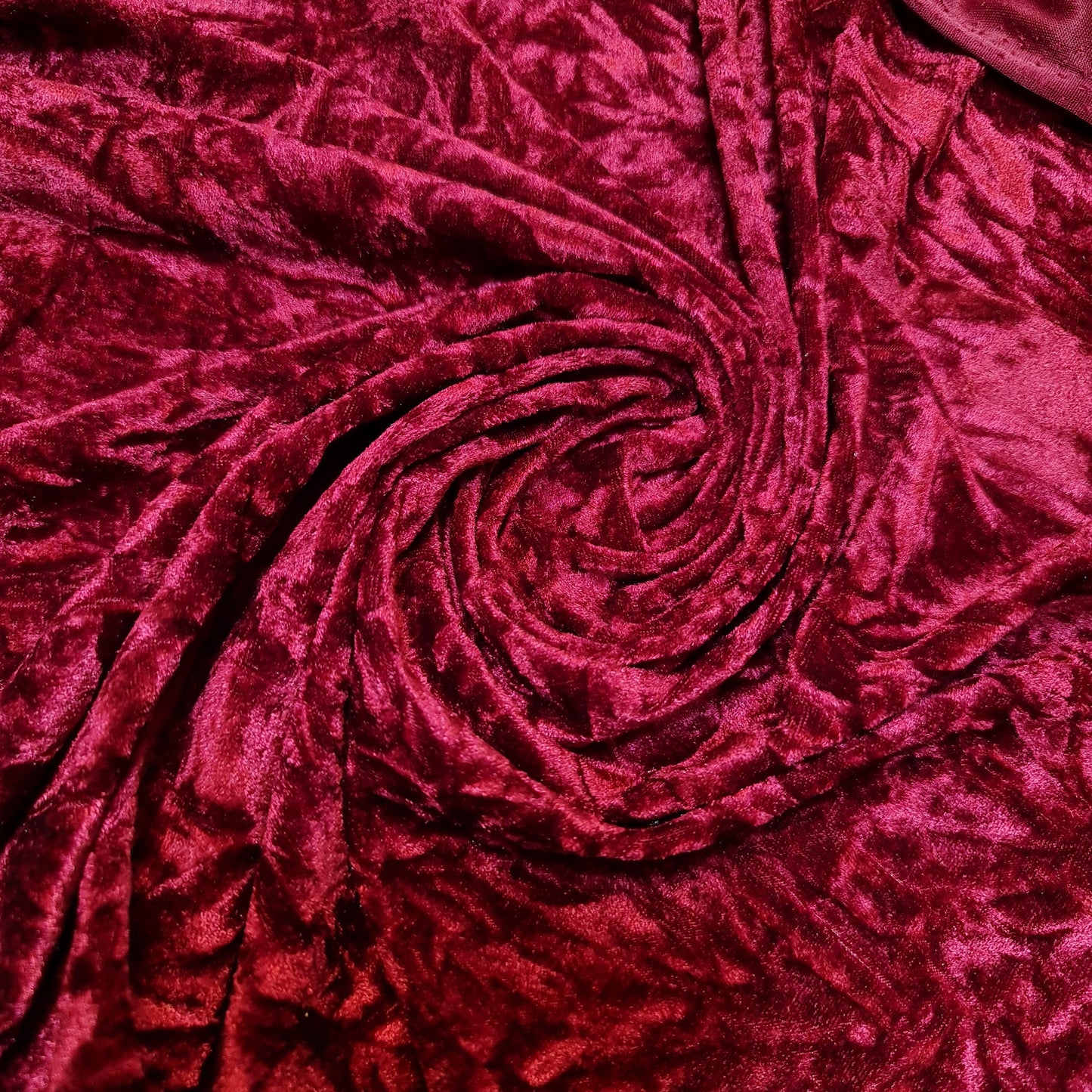 Burgundy Premium Crushed Velvet Fabric Material Stretch Velour 58" / 150cm wide by the Meter