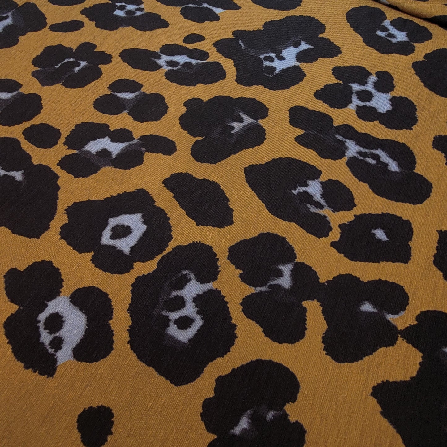 Leopard Print Jersey Fabric – Soft Stretch Knit in Classic Animal Print 58" By The Meter
