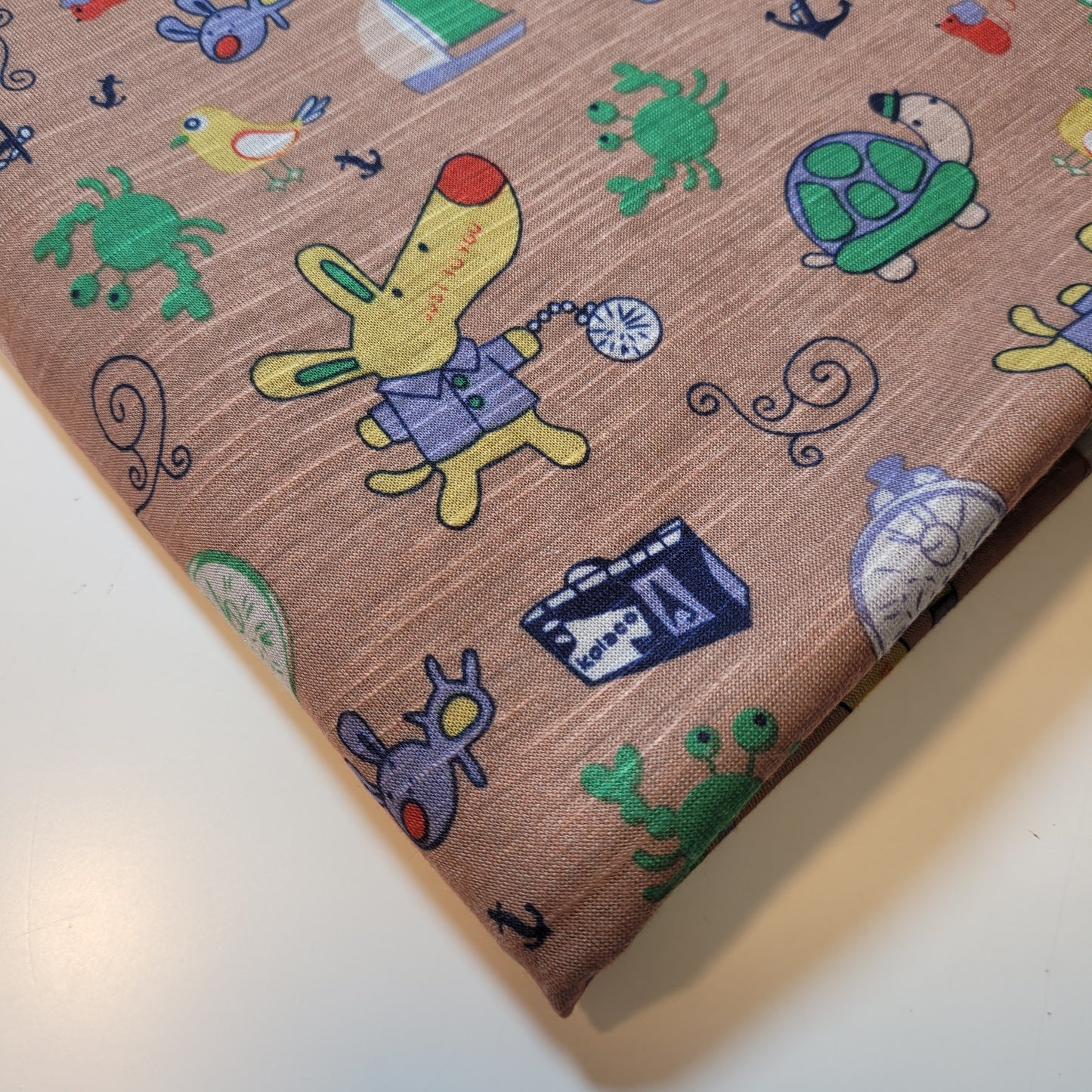 Cartoon Animal & Nautical Cotton Baby Fabric – 58" Wide (Sold by the Meter)
