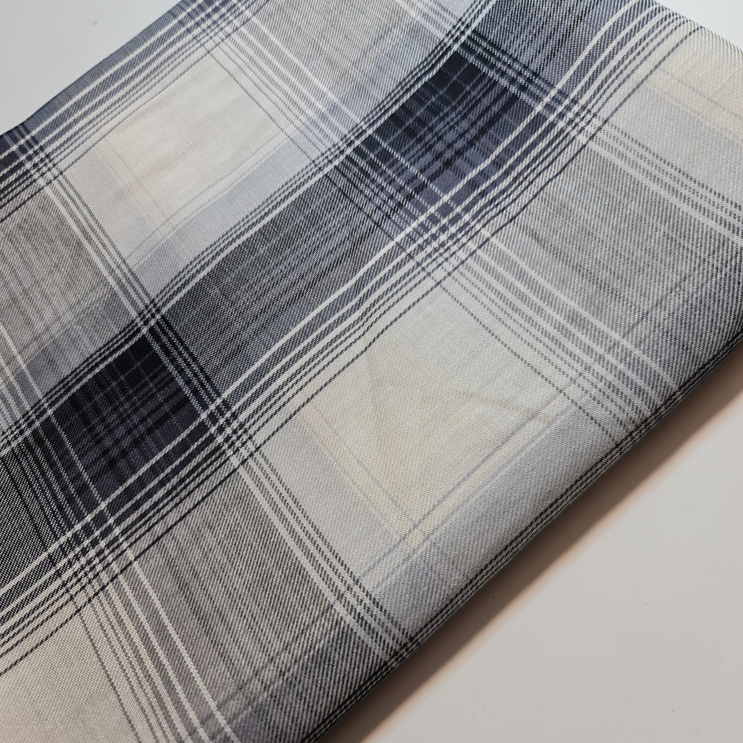 Grey Black Tartan Check Plaid Viscose Fabric 58" Wide – By the Meter, Dress, Craft & Costume Material