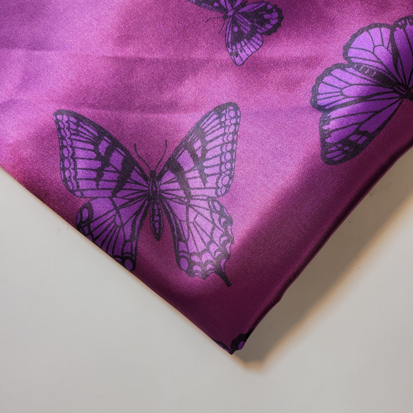 Blumenmuster, bedruckter Seidensatin, Kleiderstoff, 147,3 cm, Meterware (Farbe 3)