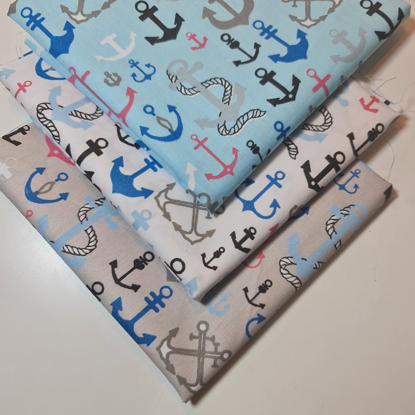 6 Stück Polycotton Polka Dot Craft 50x50cm Fat Quarters Material Patchwork, Quiltstoff