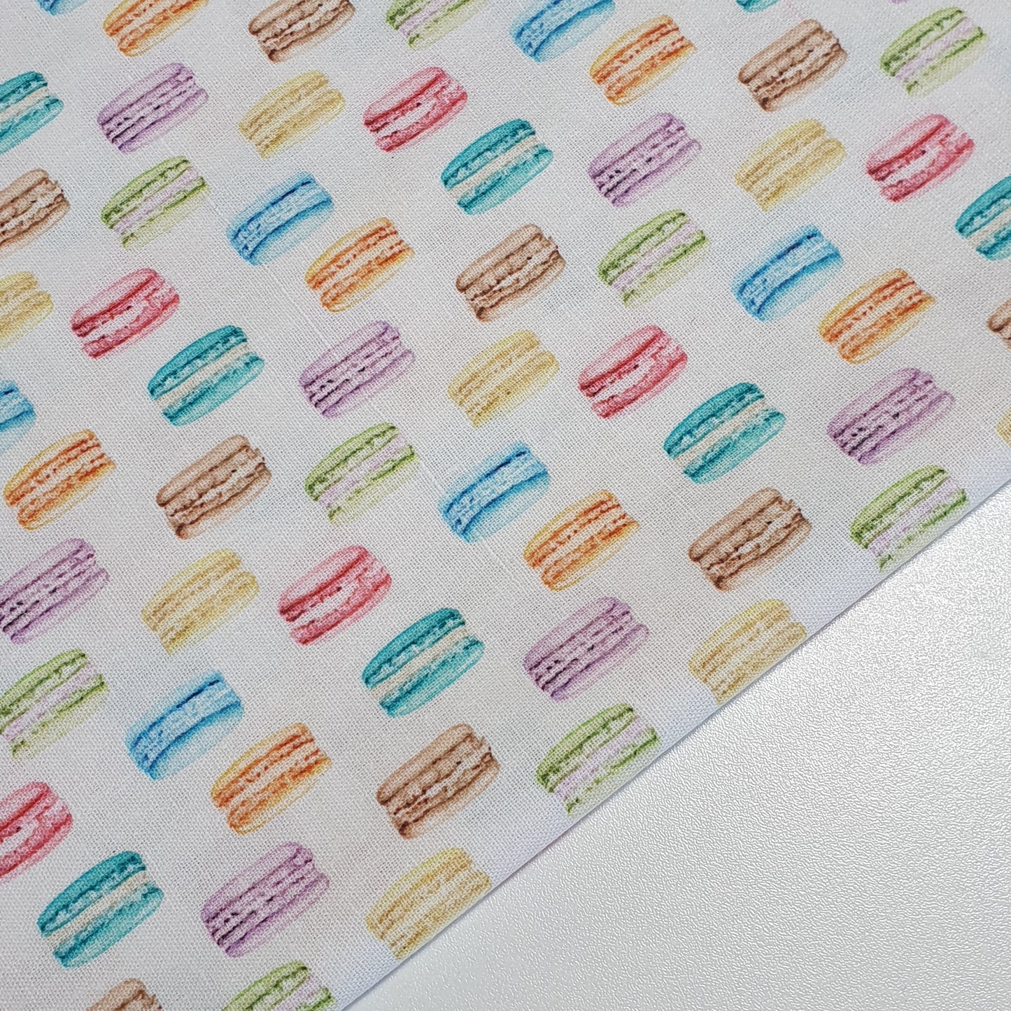 Macrons 100% Cotton fabric Sweets Fruits, Treats & Macarons 44” wide perfect for Quilting, Crafts, Kidswear