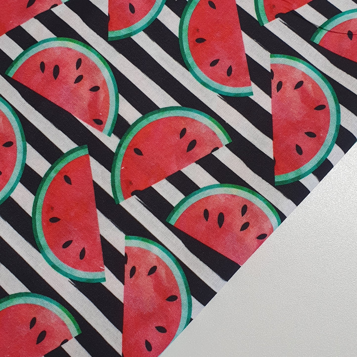 Watermelon Season 100% Cotton fabric Sweets Fruits, Treats & Macarons 44” wide perfect for Quilting, Crafts, Kidswear