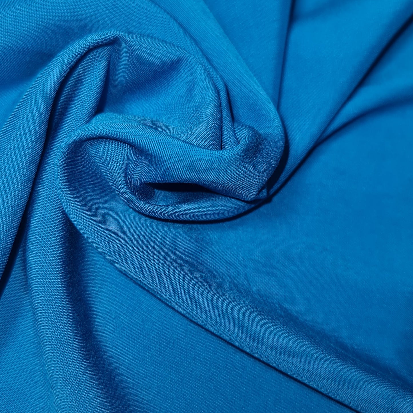 KINGFISHER PLAIN VISCOSE CHALLIS FABRIC SOFT NON STRETCH DRESS CRAFT MATERIAL 58" BY METER
