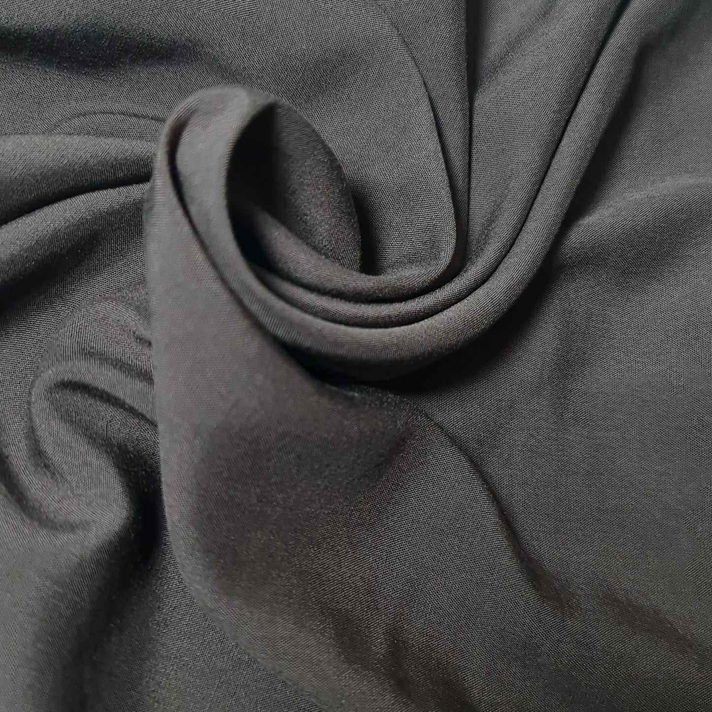 DARK BROWN PLAIN VISCOSE CHALLIS FABRIC SOFT NON STRETCH DRESS CRAFT MATERIAL 58" BY METER
