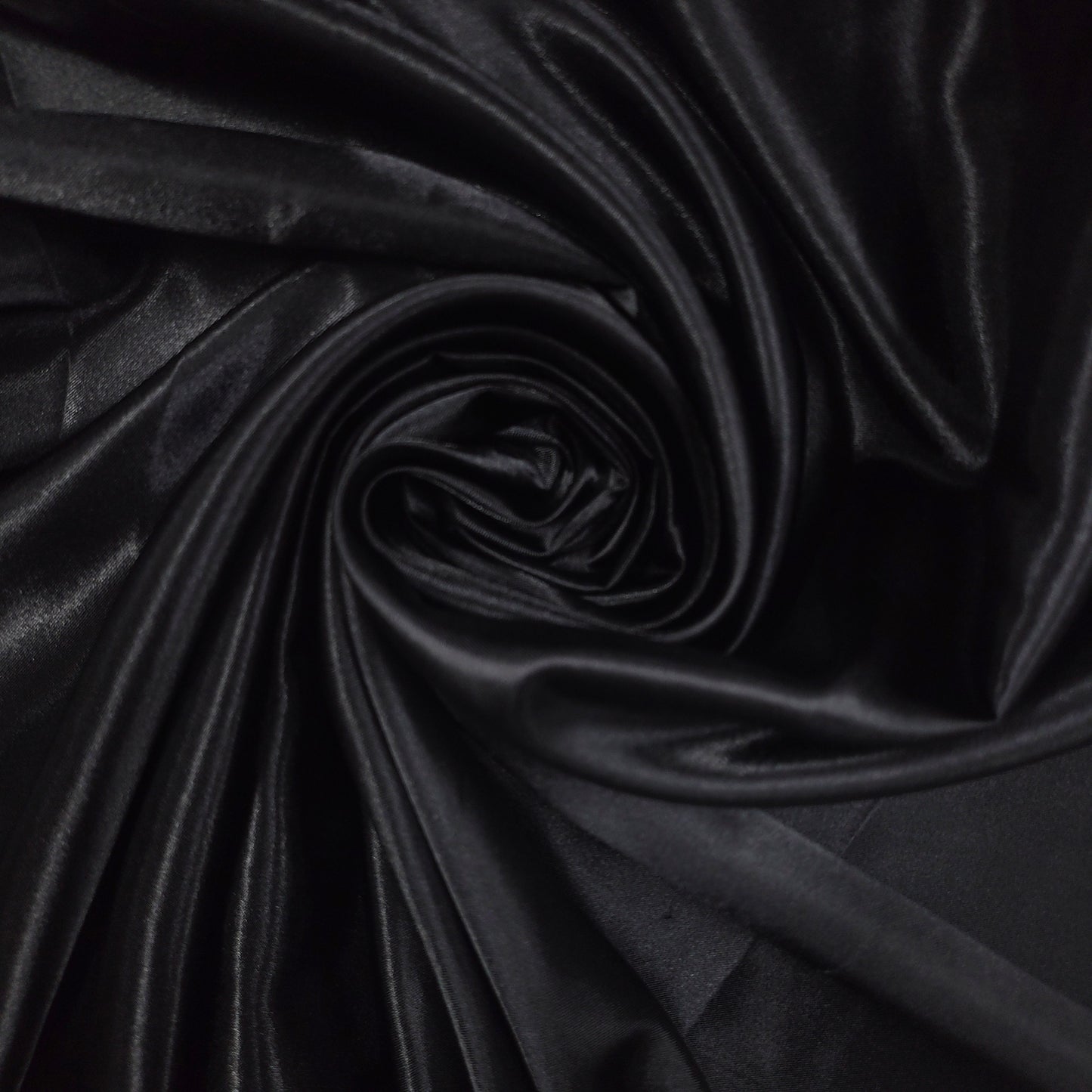Black Plain Silky Satin Fabric Dress Craft Wedding Costume Lining Material 58" -By The Meter