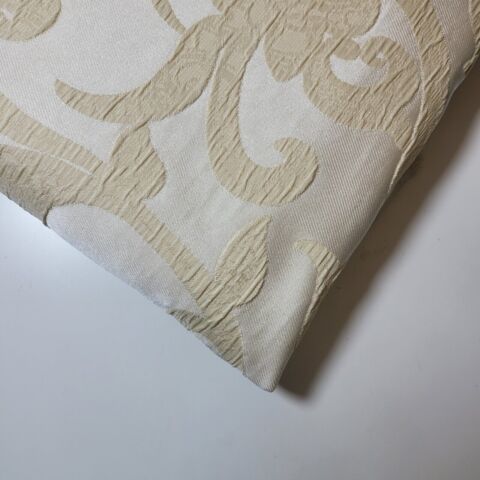 Beige Damask Medium Weight Curtain & Upholstery Fabrics 58" Wide by the Meter