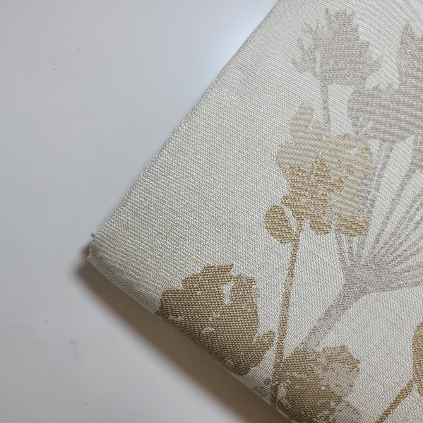 Beige Forest Tree Linen Look Fabric Curtain Soft Furnishing Material 58" By The Meter