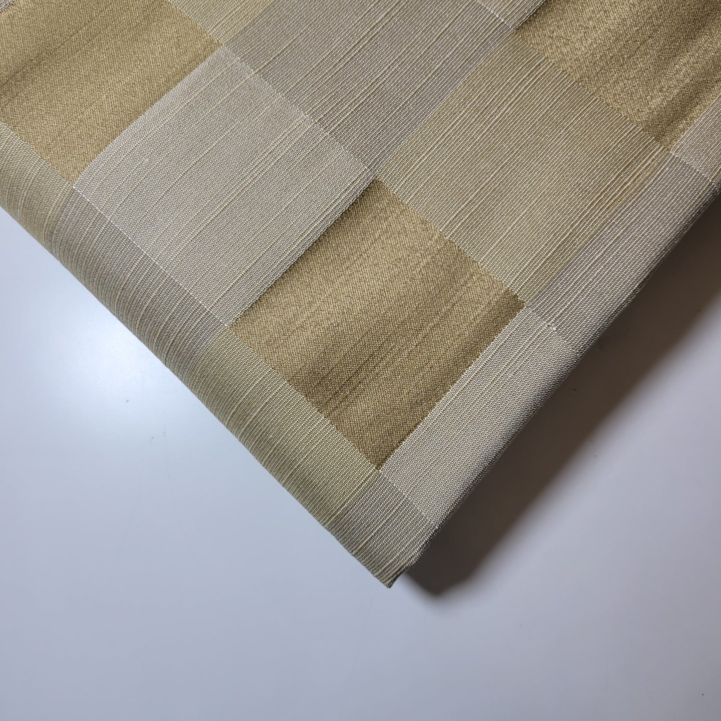 Beige Gold Buffalo Check Polyester Medium Weight Material Curtain & Upholstery Fabrics – 58" Wide" Sold by the