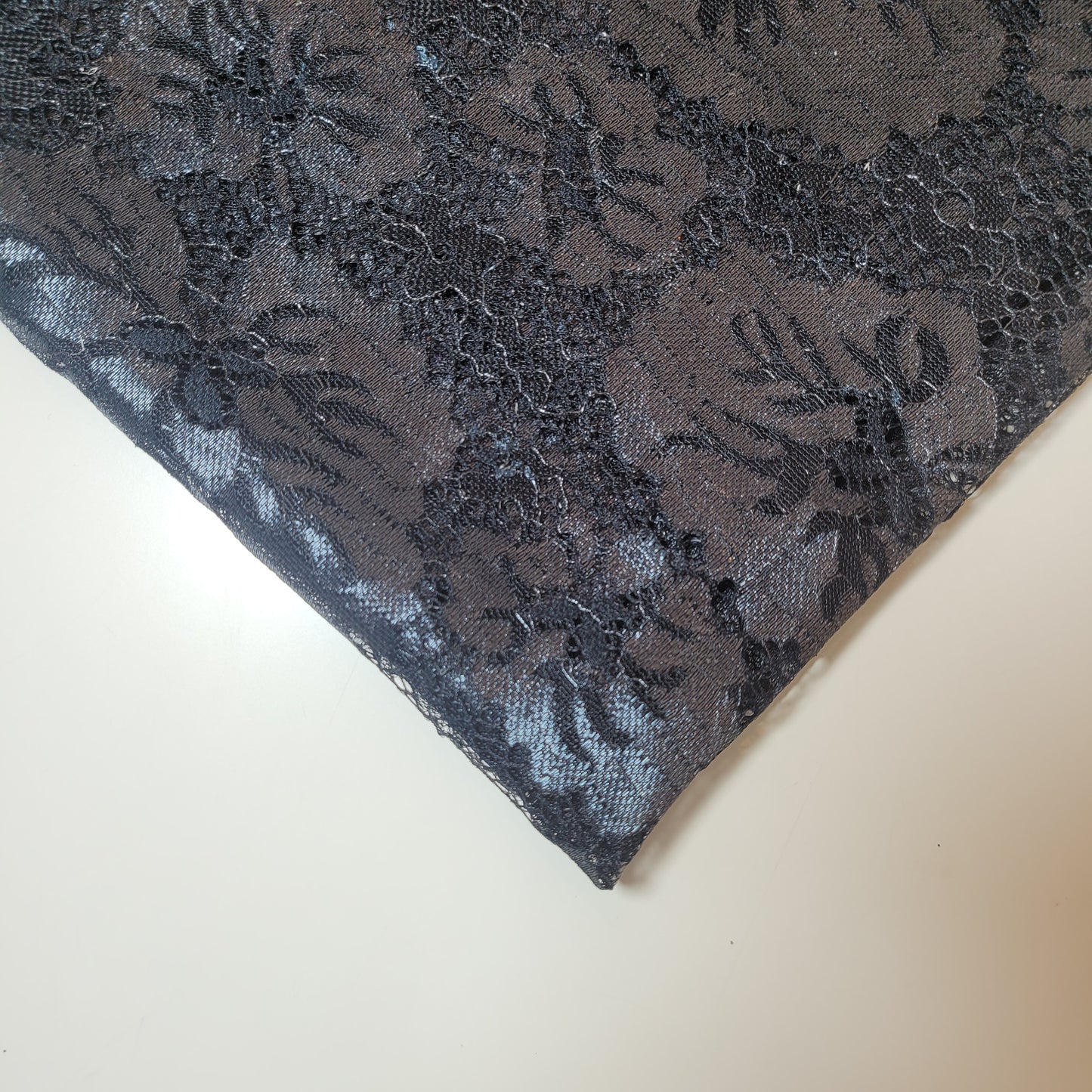 Black Grey Budget Floral Lace Fabric Designer Dress Craft Material 58" By Meter