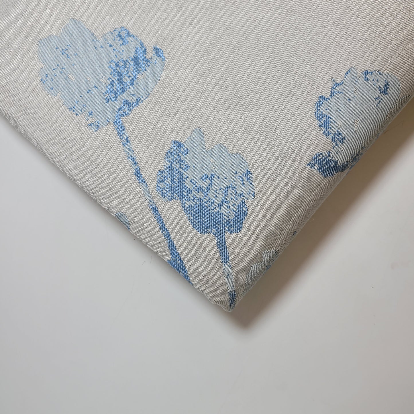 Blue Forest Tree Linen Look Fabric Curtain Soft Furnishing Material 58" By The Meter