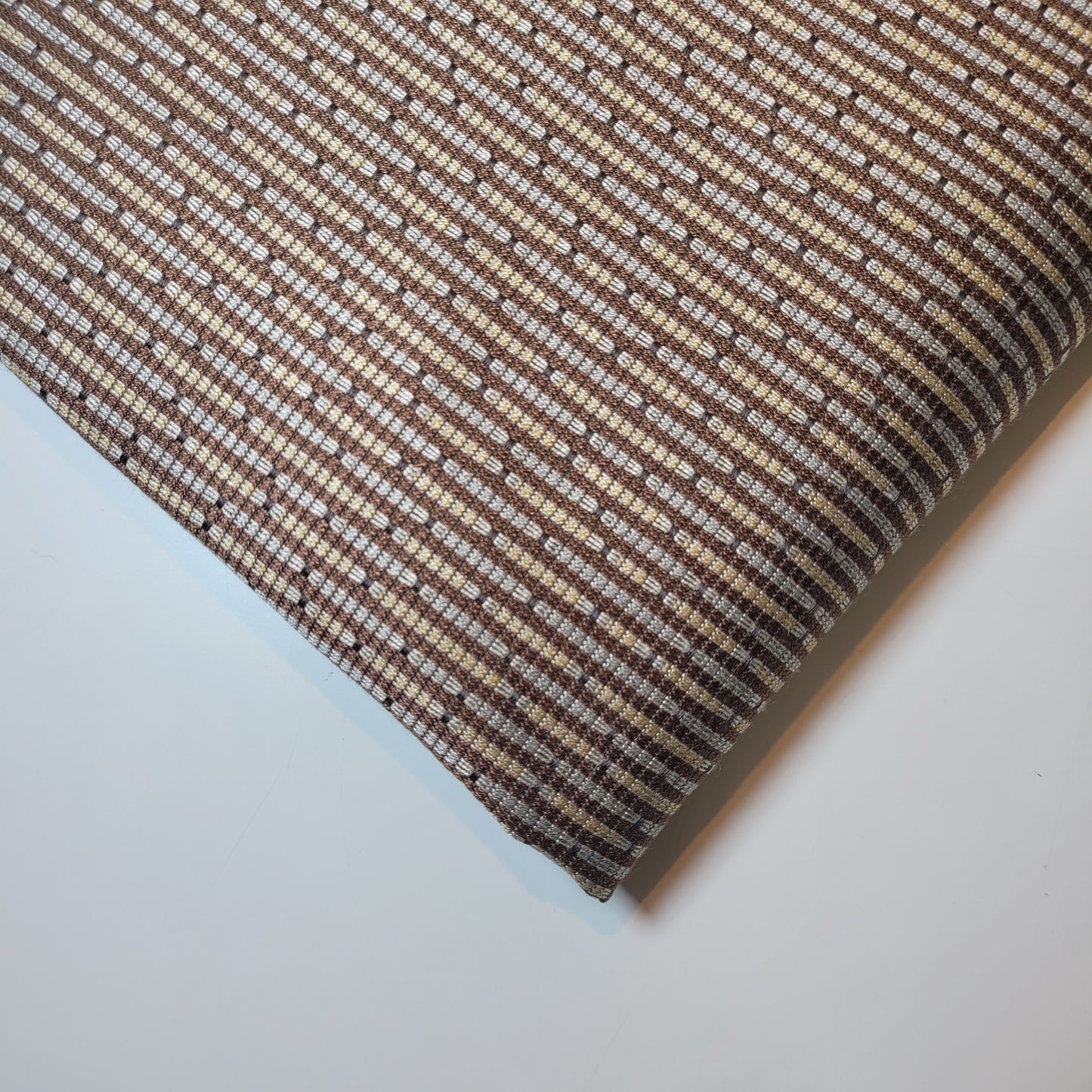 Brown Basketweave Polyester Medium Weight Material Curtain & Upholstery Fabrics – 58" Wide" Sold by the Meter