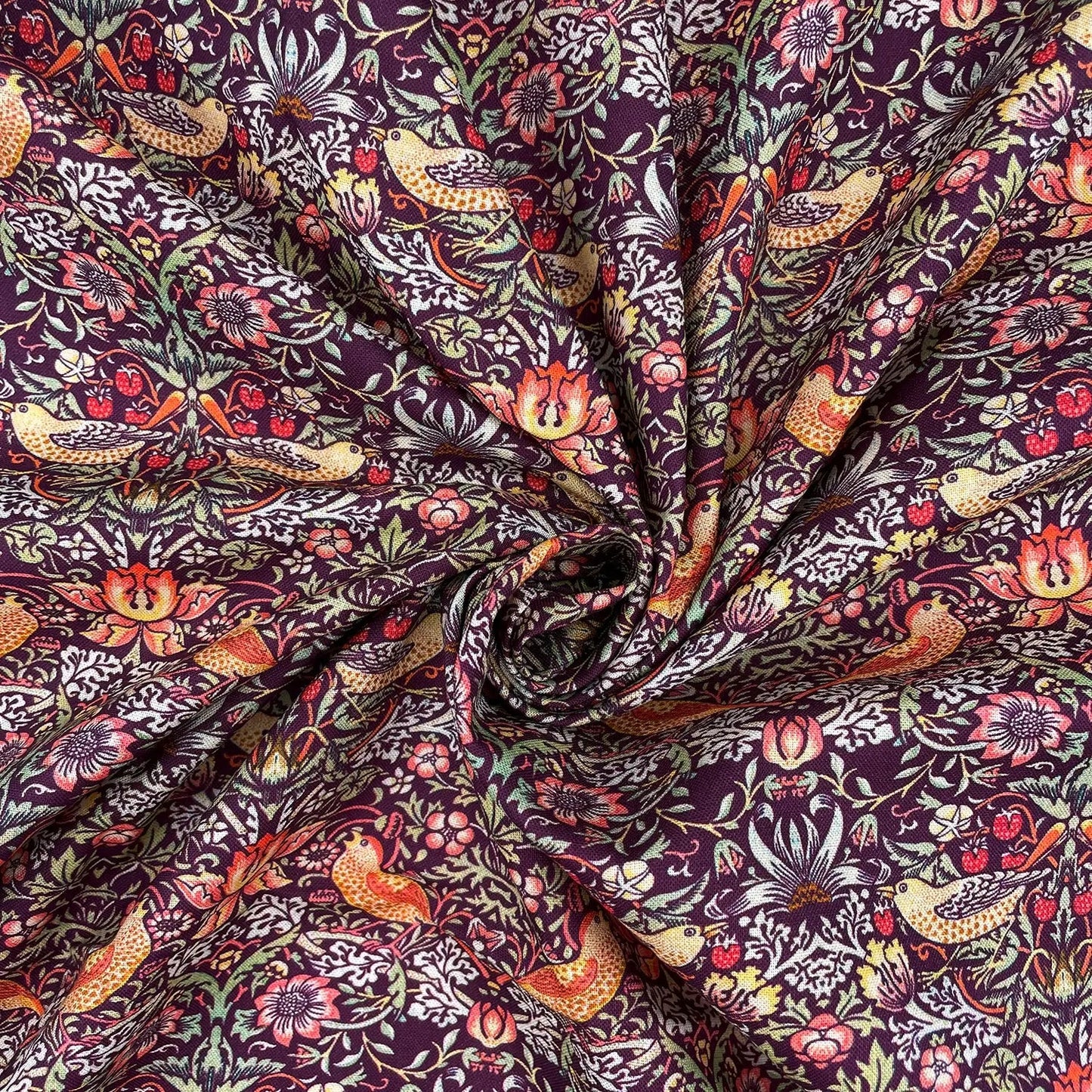 William Morris Digital Printed 100% Cotton Fabric | Classic Arts & Crafts Designs 150gsm 55" (140cm) Wide – Sold by the Meter