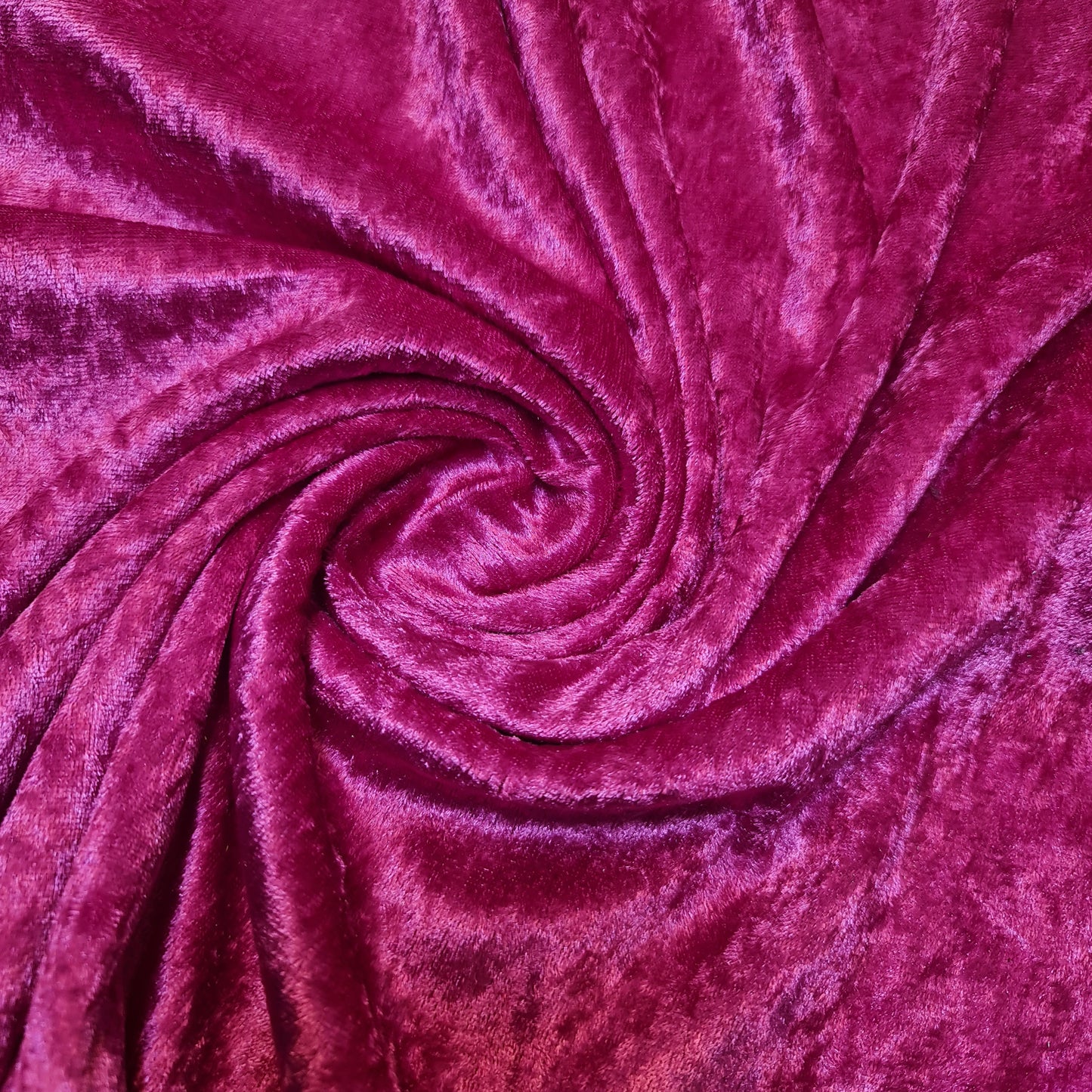 Cerise Pink Plain Crushed Velvet Fabric Material Stretch Velour 58" / 150cm wide by the Meter