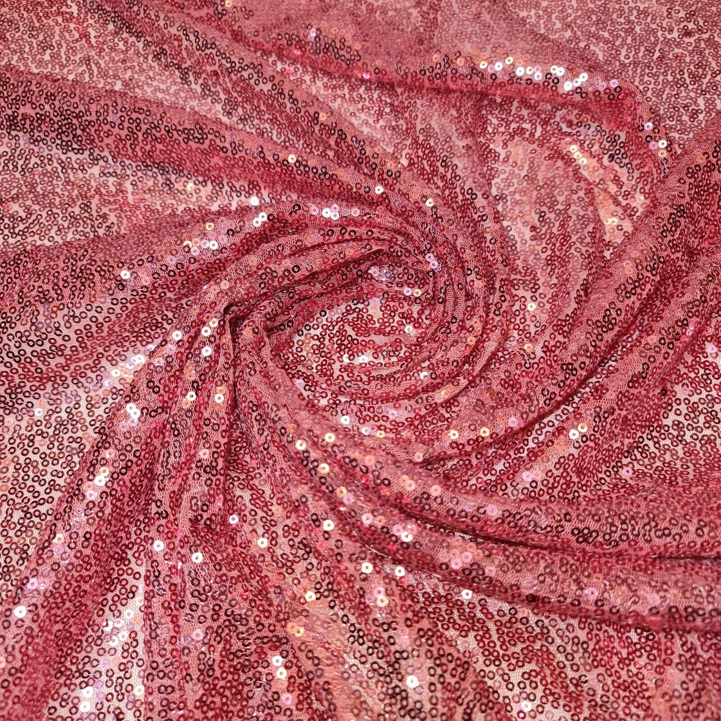 Paillettenstoff, glitzernd, glänzend, glitzernd, für Kleider, Bastelarbeiten, Tischdecken, 127 cm (Babyrosa)