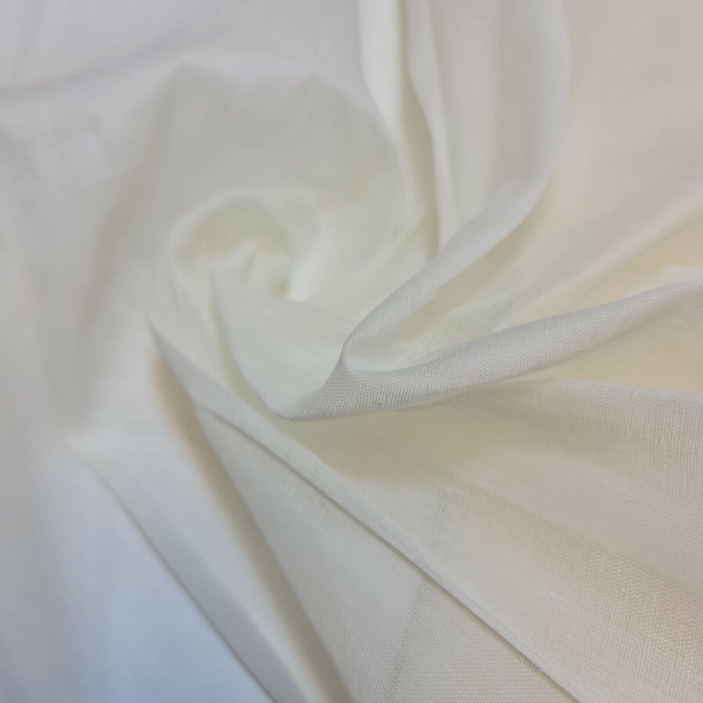 Cream 100% Cotton Muslin Fabric Sheer Gauze Plain Weave 44” Wide Dress Lining, Crafts Costume Material By The Meter