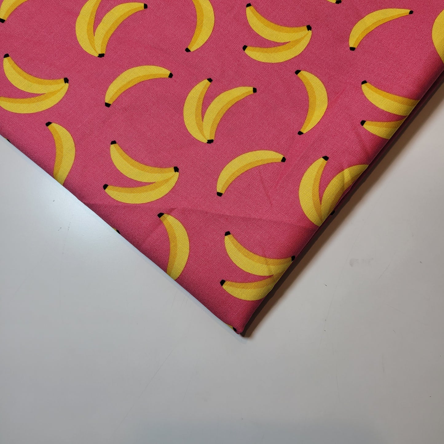 Cerise Bananas Soft 100% Cotton Floral Fabric for Kids’ Sewing and Quilting – 44" Wide, Perfect for Dresses and Crafts