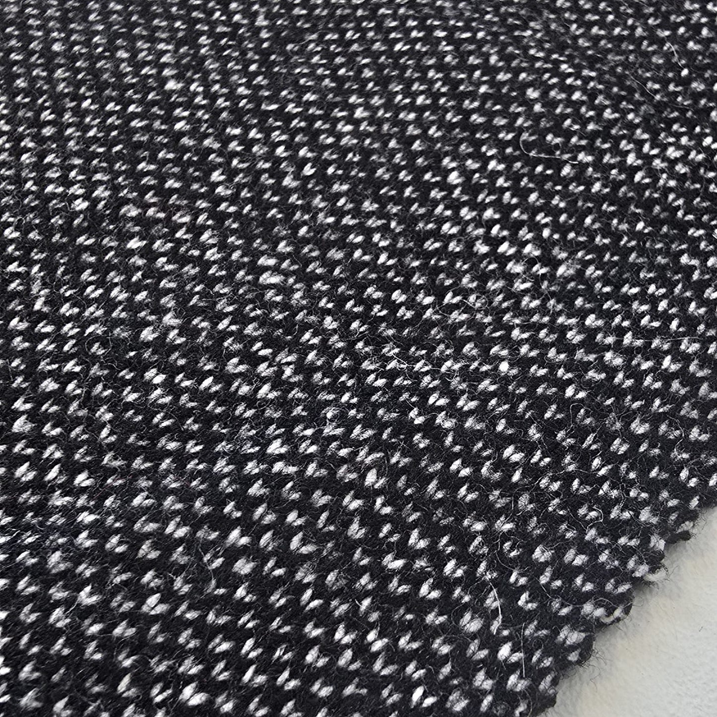 Charcoal Speckle Italian Wool Blend Fabric – Premium Coat, Jacket, Dress & Costume Material – 58" Wide
