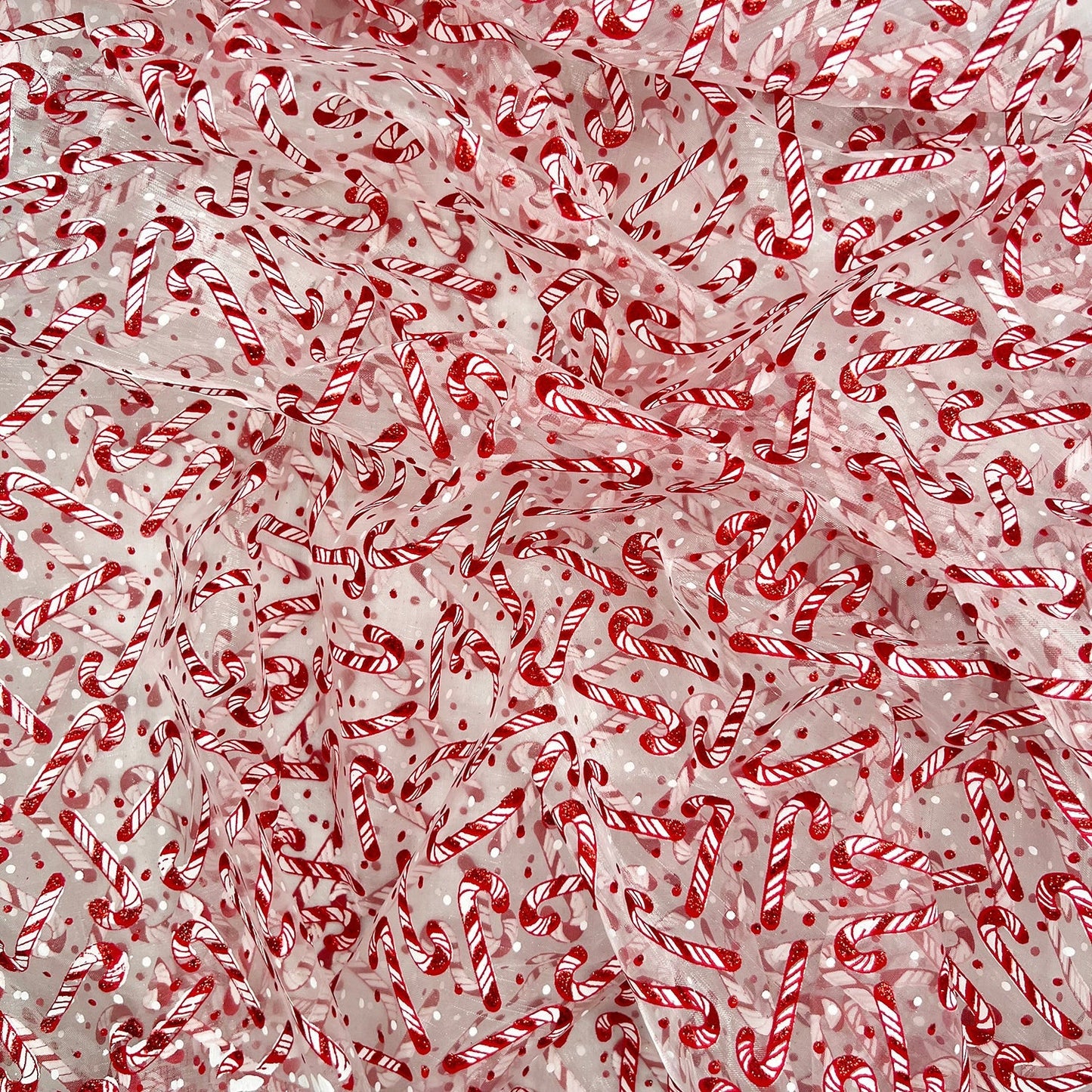 Organza Foil Fabric | Patterned & Christmas Foil 59" (150cm) Wide – Sold by the Meter