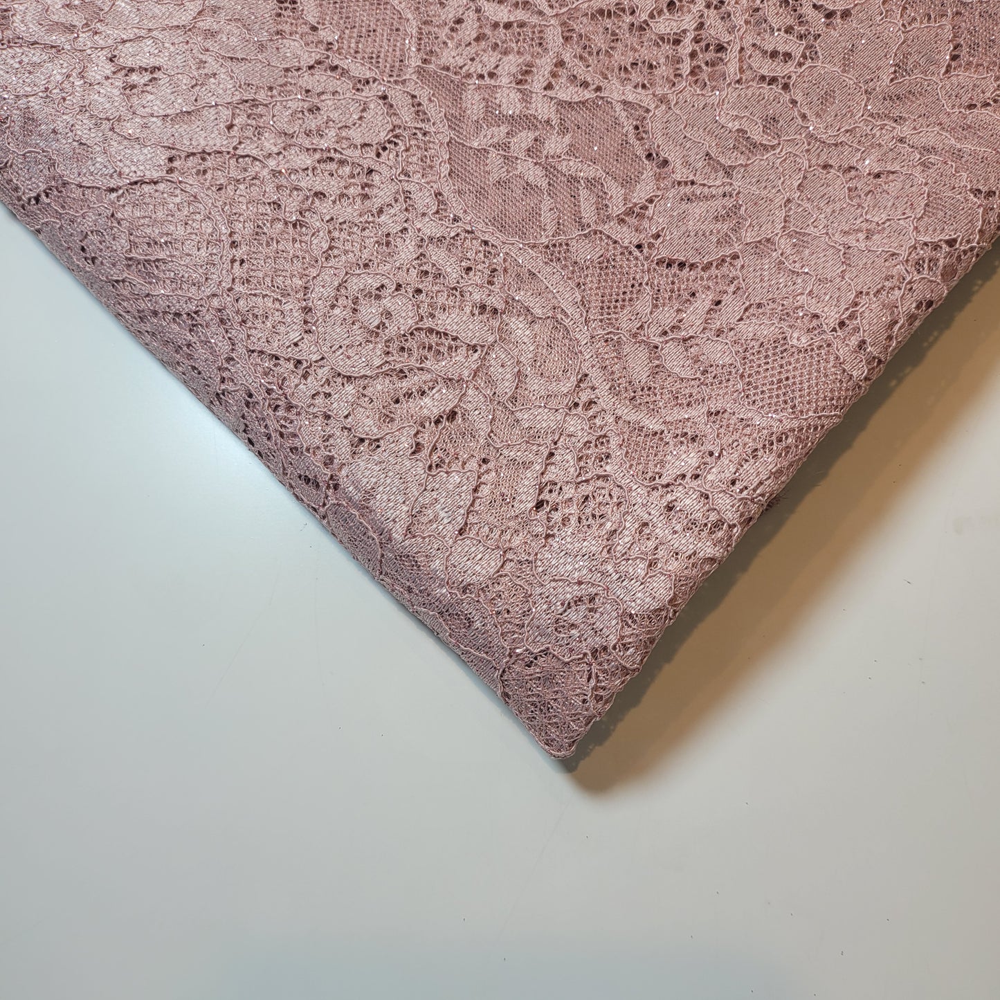 Dusty Pink Corded Floral Stretch Floral Bridal Lace Fabric Polyester Mesh Elastane Blend Dress Material 58" By The Meter (Copy)