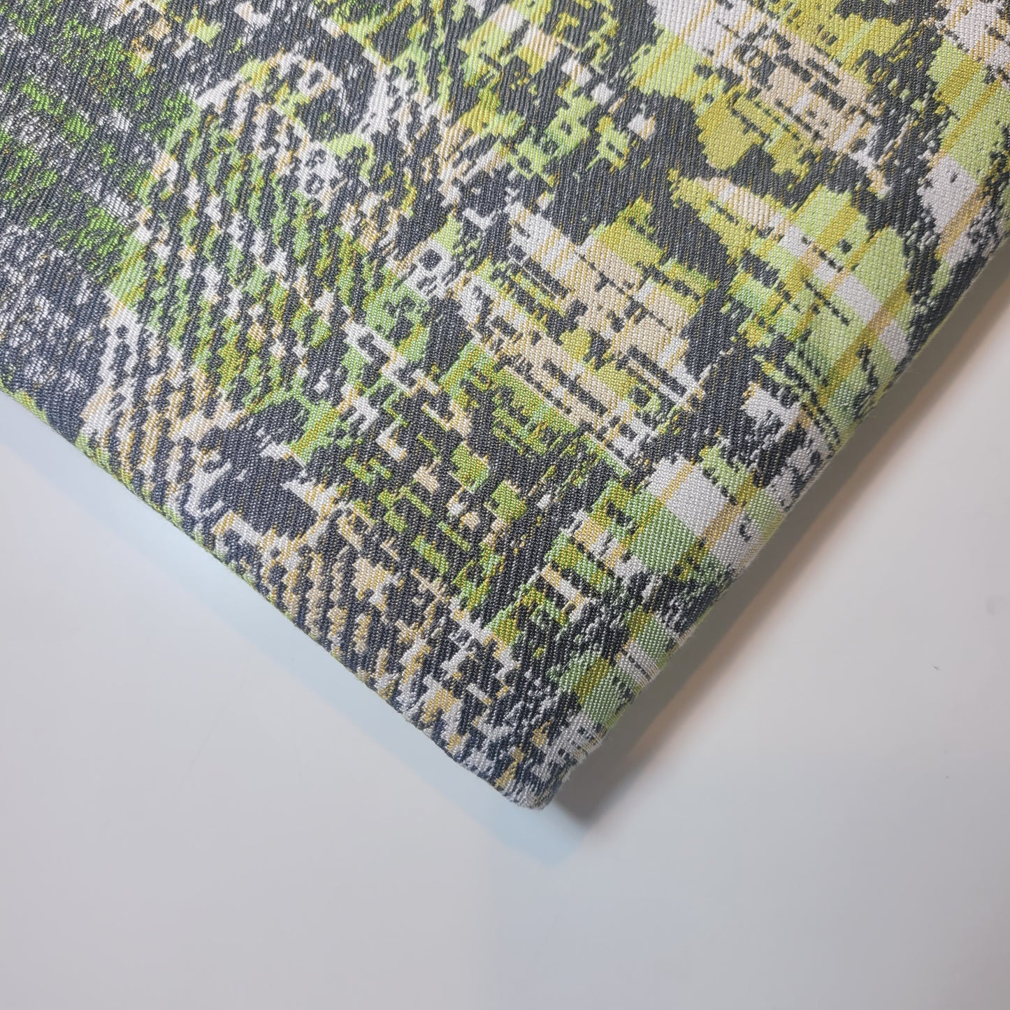 Green Camo Boucle Tweed Linen Look Fabric Medium Weight Curtain Upholstery Material 58" By Meter