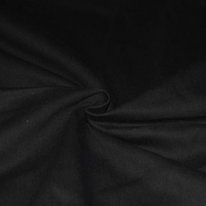 Jet Black 100% Cotton 14oz Denim Fabric 58" Wide | Sold by the Meter