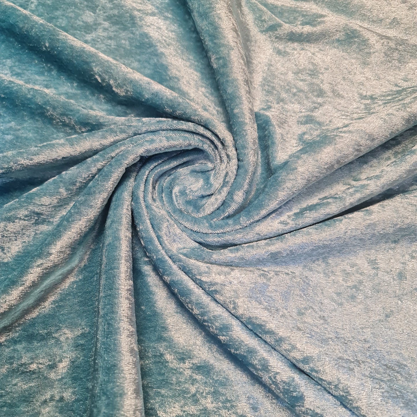 Kingfisher, einfarbiger Pannesamt, Stretch-Velours, 150 cm breit, Meterware