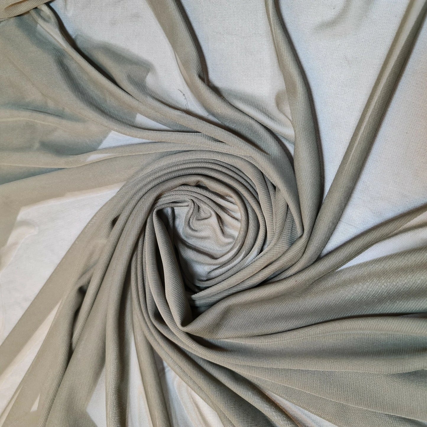 Khaki Plain Power Mesh 4 Way Stretch Net Fabric Dress Craft Costume Material 58" By The Meter