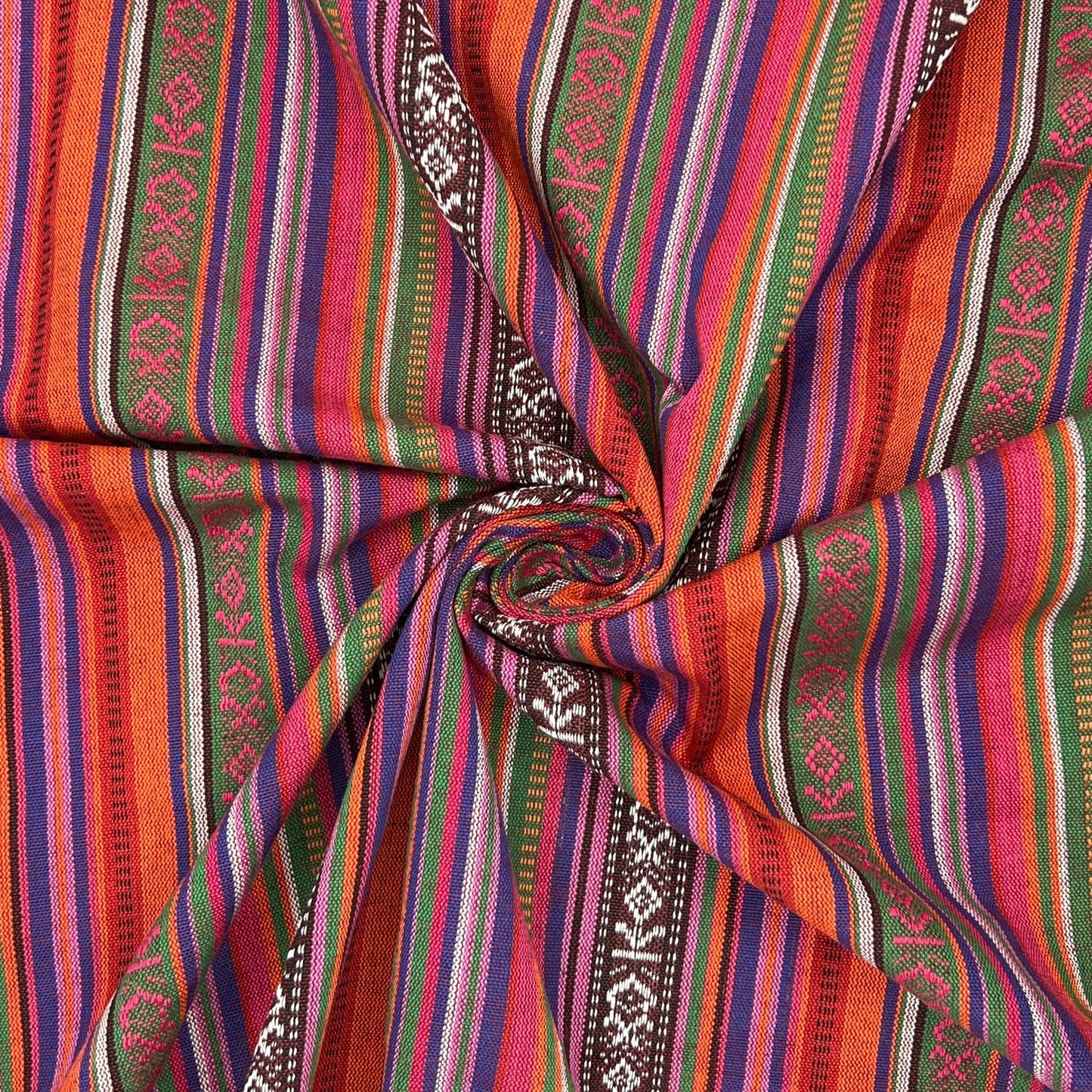 Mexicana Tapestry Stripe Fabric | Colour Woven Tapestry 142cm Wide – Sold by the Meter