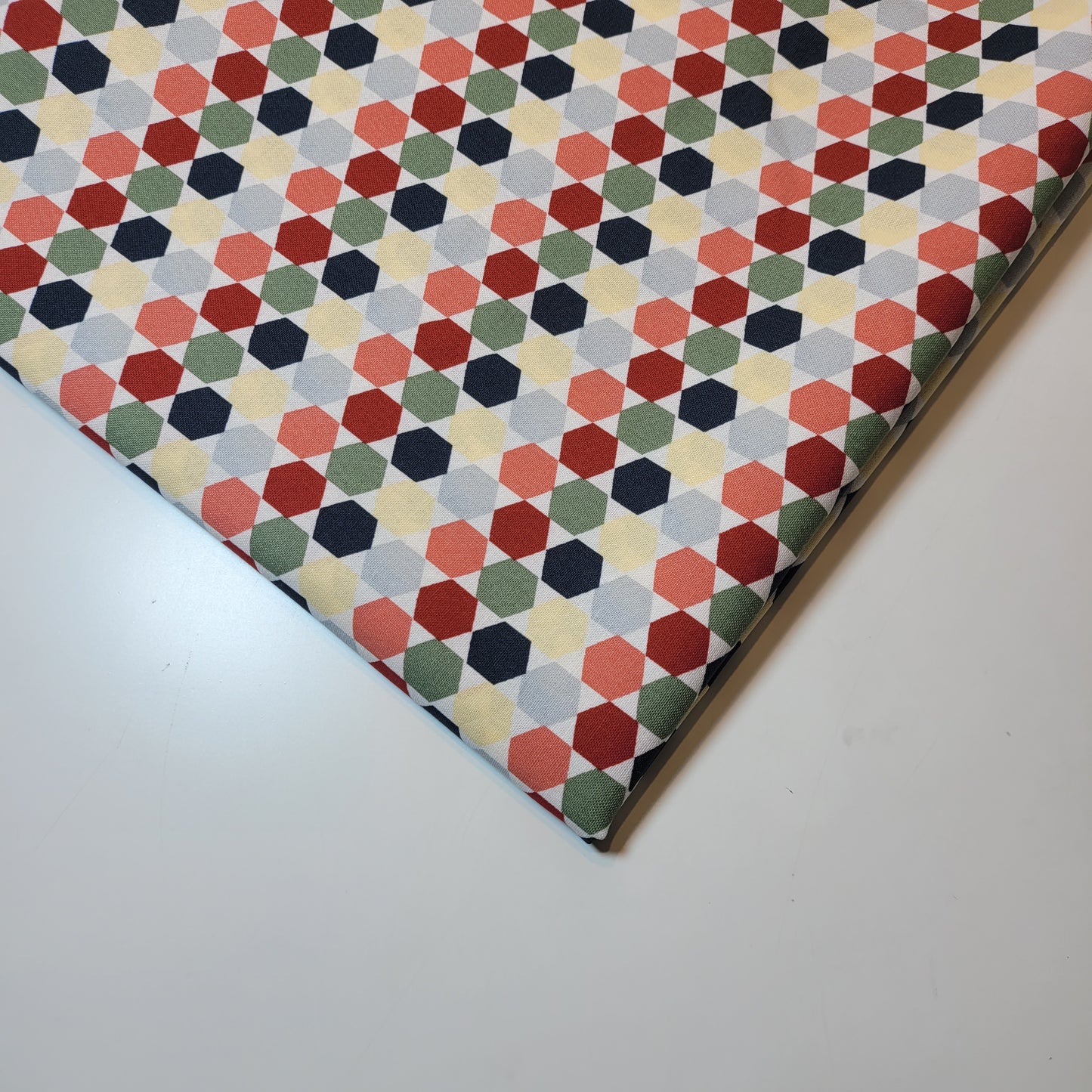 Multi Hexagons #1 Soft 100% Cotton Floral Fabric for Kids’ Sewing and Quilting – 44" Wide, Perfect for Dresses and Crafts