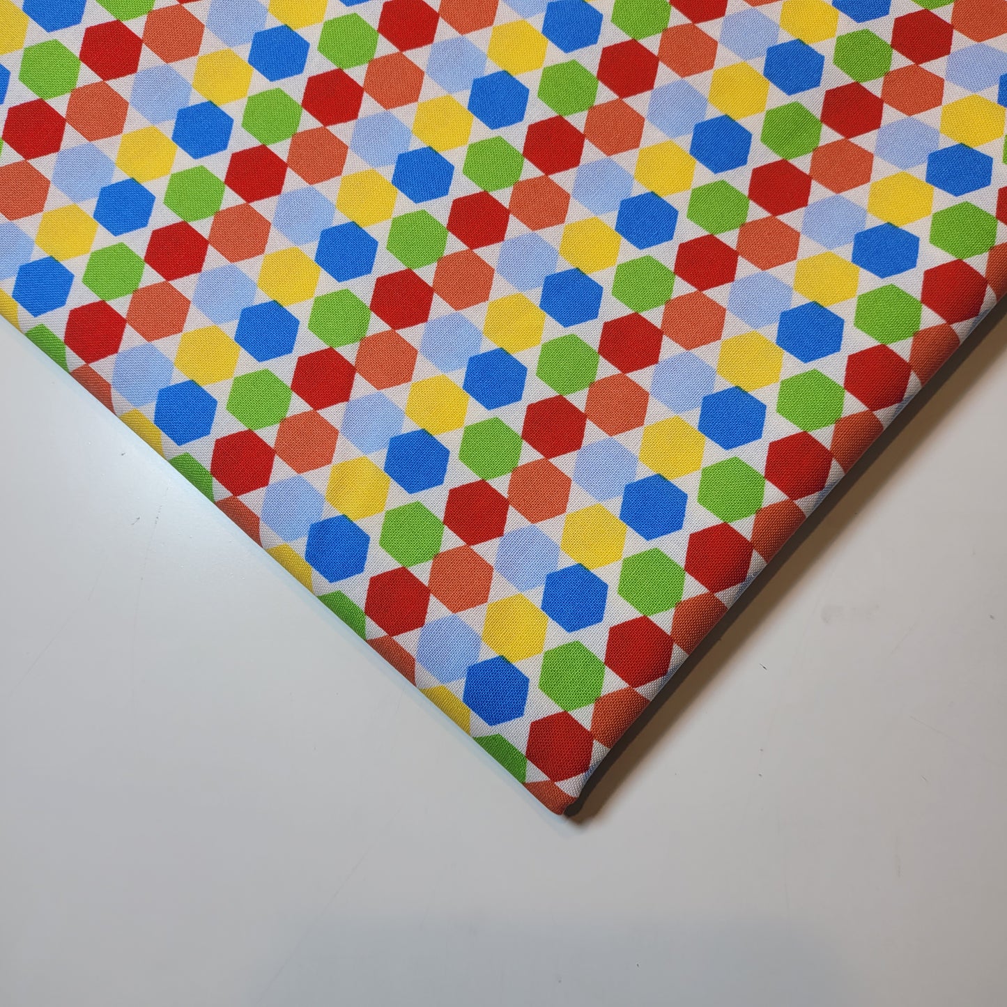 Multi Hexagons #2 Soft 100% Cotton Floral Fabric for Kids’ Sewing and Quilting – 44" Wide, Perfect for Dresses and Crafts