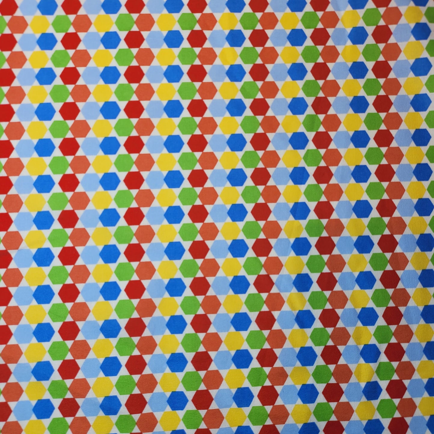 Multi Hexagons #2 Soft 100% Cotton Floral Fabric for Kids’ Sewing and Quilting – 44" Wide, Perfect for Dresses and Crafts