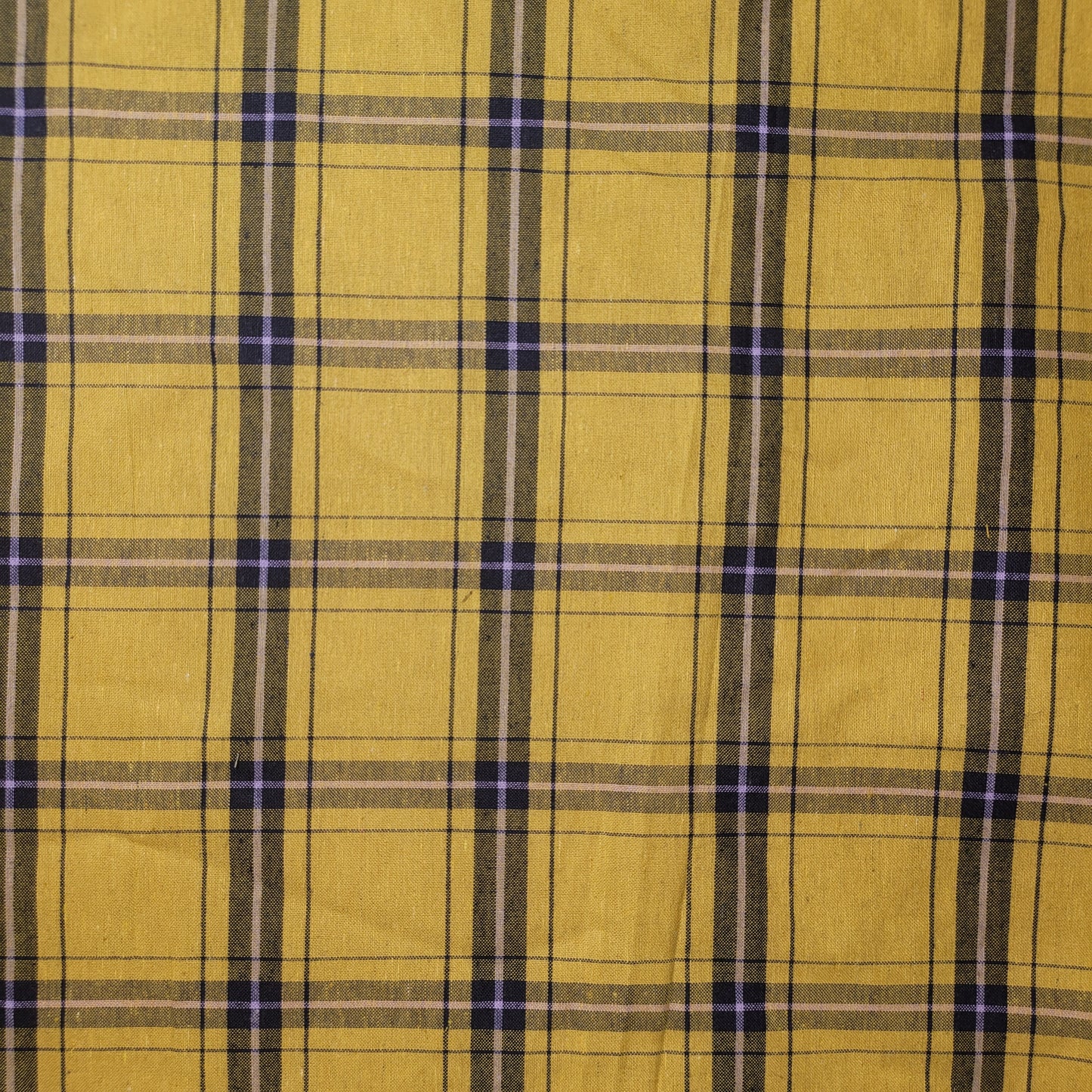 Senf-Marine, 100 % Baumwolle, Tartan-Karomuster, kariert/gestreift, Kleiderstoff, Bastel- und Quiltmaterial, 147,3 cm, Meterware