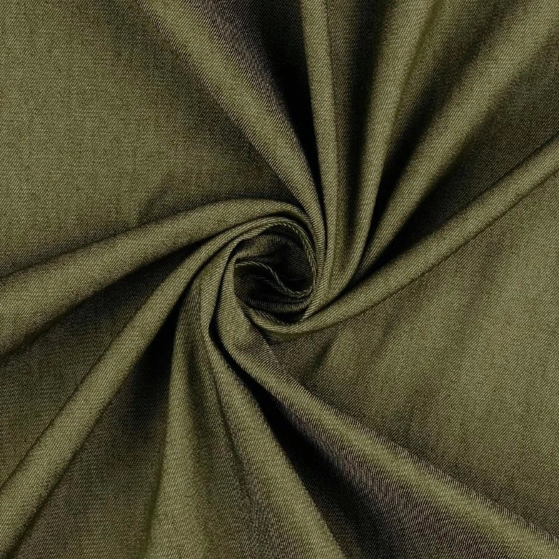 Olive 100% Cotton 14oz Denim Fabric 58" Wide | Sold by the Metre