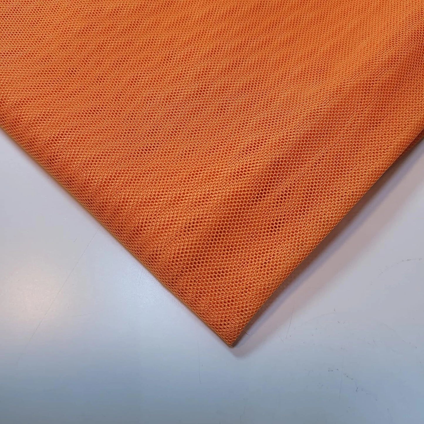 Orange Plain Power Mesh 4 Way Stretch Net Fabric Dress Craft Costume Material 58" By The Meter