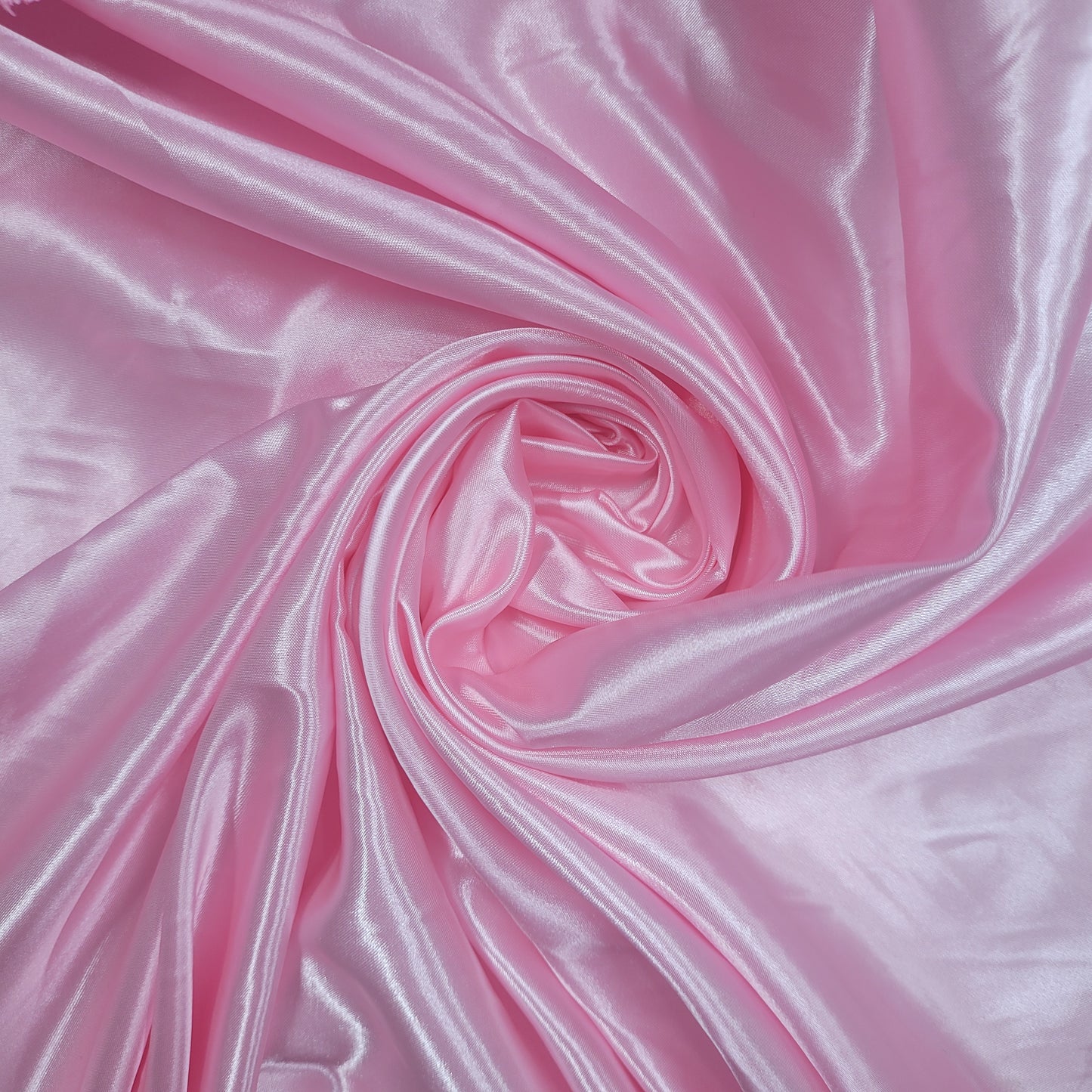 Pale Pink Plain Silky Satin Fabric Dress Craft Wedding Costume Lining Material 58" -By The Meter