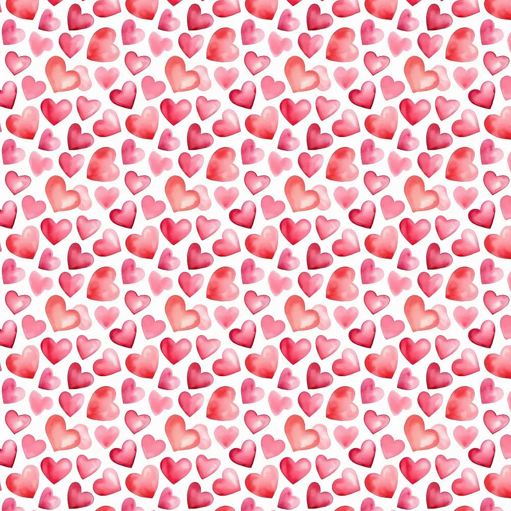Polycotton Digital Print Fabric | 80% Polyester 20% Cotton 45" (115cm) Wide Lightweight Printed Fabric – Sold by the Meter – Hearts Amour (PCD056)