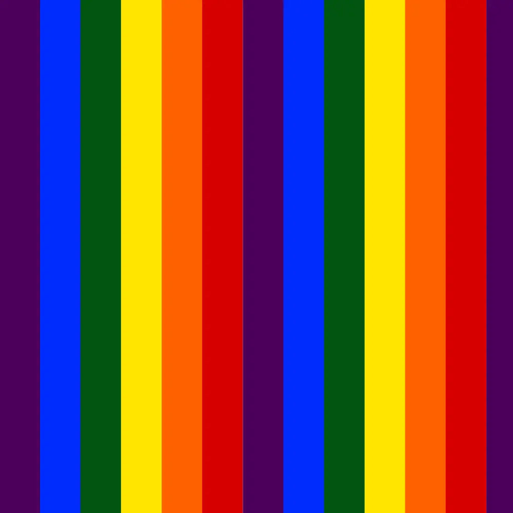 Polycotton Digital Print Fabric | 80% Polyester 20% Cotton 45" (115cm) Wide Lightweight Printed Fabric – Sold by the Meter – Rainbow Stripe Medium (PCD059)